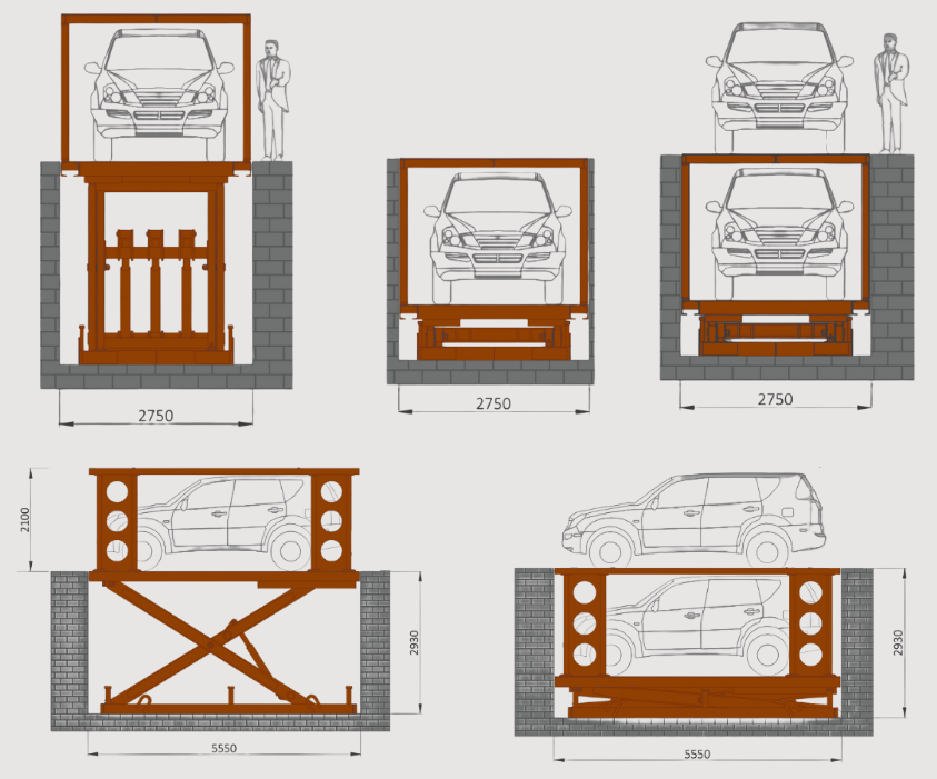 듀얼 플랫폼 시저 리프트 S-VRC-2.